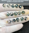 Natural Moss Agate Gemstone Rose Cut Round Shape Cabochon High Quality Loose Gemstones For Jewelry Making 9 MM Size 15 Pc V2967