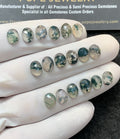 Natural Moss Agate Gemstone Rose Cut Oval Shape Cabochon High Quality Loose Gemstones For Jewelry Making 8x6 MM Size 18 Pc V2985