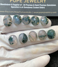 Natural Moss Agate Gemstone Rose Cut Oval Shape Cabochon High Quality Loose Gemstones For Jewelry Making 12x10 MM Size 10 Pc V2989