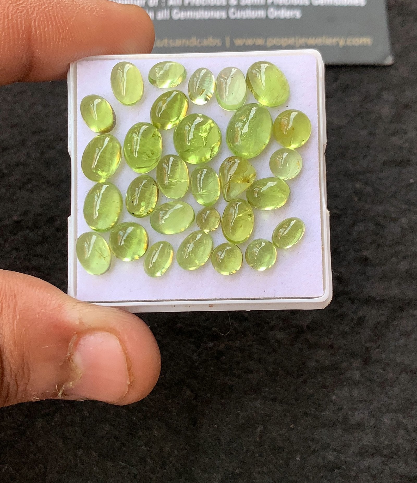 Natural Peridot Gemstone Smooth Mix Shape Cabochon High Quality Loose Gemstones For Jewelry Making 4-9 MM Size 29 Pcs V4295