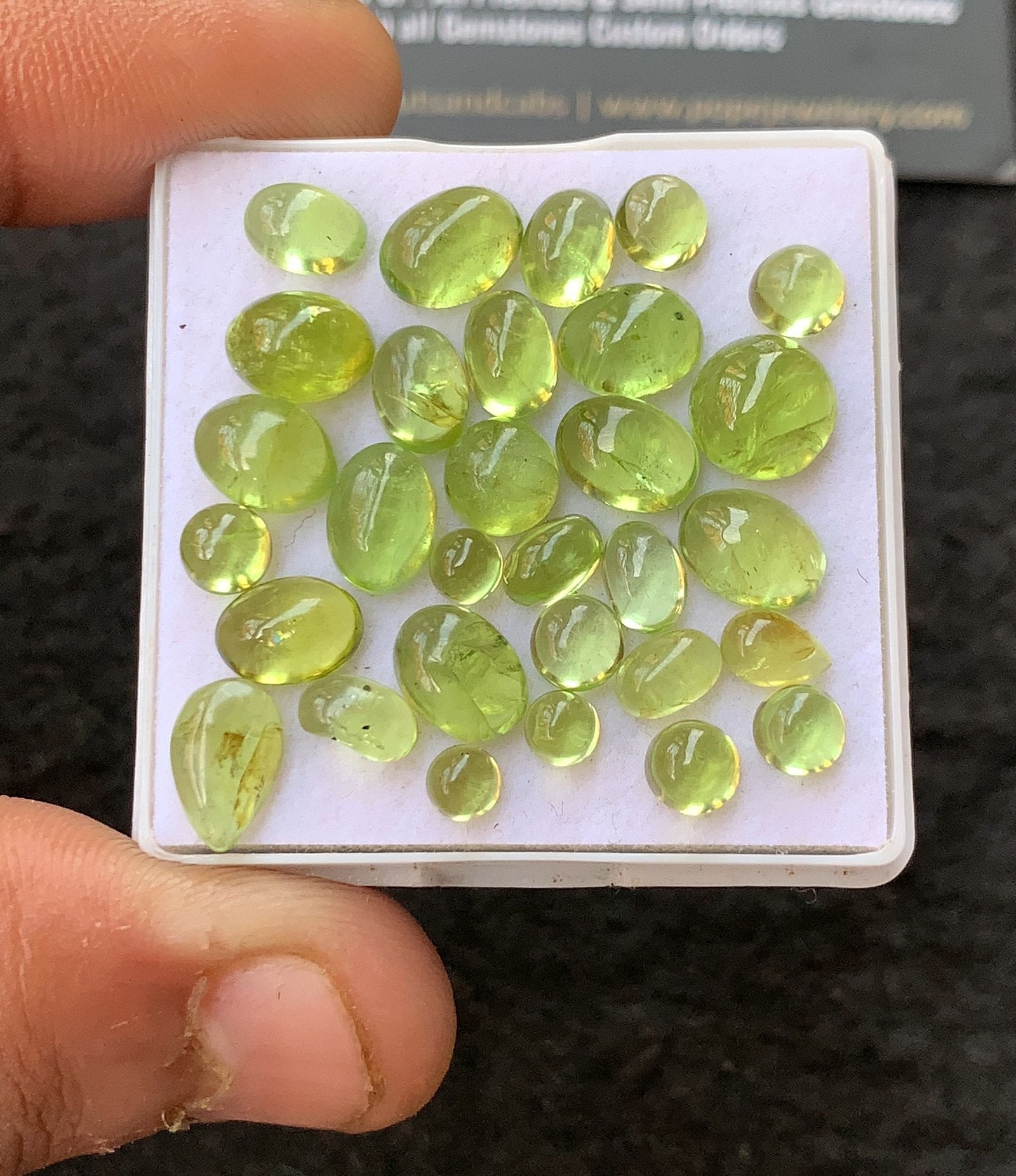 Natural Peridot Gemstone Smooth Mix Shape Cabochon High Quality Loose Gemstones For Jewelry Making 4-8 MM Size 30 Pcs V4296