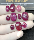 Natural Ruby Gemstone Rose Cut Mix Shape Cabochon High Quality Loose Gemstones For Jewelry Making 19-16 MM Size 10 Pcs V2567