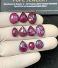 Natural Ruby Gemstone Rose Cut Mix Shape Cabochon High Quality Loose Gemstones For Jewelry Making 9-14 MM Size 10 Pcs V2574