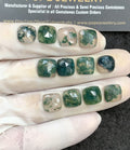 Natural Moss Agate Gemstone Rose Cut Cushion Shape Cabochon High Quality Loose Gemstones For Jewelry Making 10 MM Size 12 Pc V3000