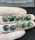 Natural Moss Agate Gemstone Rose Cut Cushion Shape Cabochon High Quality Loose Gemstones For Jewelry Making 12 MM Size 10 Pc V3001