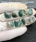 Natural Moss Agate Gemstone Rose Cut Cushion Shape Cabochon High Quality Loose Gemstones For Jewelry Making 14 MM Size 8 Pc V3003