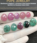 Natural Mix Sapphire Gemstone Rose Cut Mix Cabochon High Quality Loose Gemstones For Jewelry Making 11-16 MM Size 10 Pcs V2581