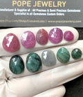 Natural Mix Sapphire Gemstone Rose Cut Mix Cabochon High Quality Loose Gemstones For Jewelry Making 9-15 MM Size 10 Pcs V2583