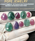 Natural Mix Sapphire Gemstone Rose Cut Mix Cabochon High Quality Loose Gemstones For Jewelry Making 10-18 MM Size 10 Pcs V2586