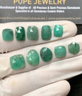 Natural Emerald Gemstone Rose Cut Mix Cabochon High Quality Loose Gemstones For Jewelry Making 8-11 MM Size 10 Pcs V2589