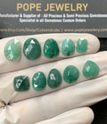 Natural Emerald Gemstone Rose Cut Mix Cabochon High Quality Loose Gemstones For Jewelry Making 9-13 MM Size 10 Pcs V2590