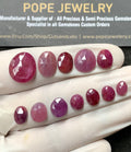 Natural Ruby Gemstone Rose Cut Mix Shape Cabochon High Quality Loose Gemstones For Jewelry Making 7-14 MM Size 12 Pcs V2592