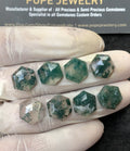 Natural Moss Agate Gemstone Step Cut Hexagon Shape Cabochon High Quality Loose Gemstones For Jewelry Making 12 MM Size 8 Pc V3013