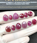 Natural Ruby Gemstone Rose Cut Mix Shape Cabochon High Quality Loose Gemstones For Jewelry Making 7-11 MM Size 12 Pcs V2596