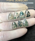 Natural Moss Agate Gemstone Rose Cut Fancy Shape Cabochon High Quality Loose Gemstones For Jewelry Making 14x10 MM Size 7 Pc V3016