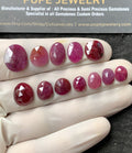 Natural Ruby Gemstone Rose Cut Mix Shape Cabochon High Quality Loose Gemstones For Jewelry Making 8-12 MM Size 12 Pcs V2598
