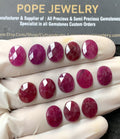 Natural Ruby Gemstone Rose Cut Oval Shape Cabochon High Quality Loose Gemstones For Jewelry Making 11x9 MM Size 13 Pcs V2602