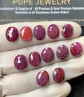 Natural Ruby Gemstone Rose Cut Oval Shape Cabochon High Quality Loose Gemstones For Jewelry Making 11x9 MM Size 12 Pcs V2604