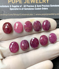 Natural Ruby Gemstone Rose Cut Oval Shape Cabochon High Quality Loose Gemstones For Jewelry Making 11x9 MM Size 10 Pcs V2606