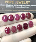 Natural Ruby Gemstone Rose Cut Oval Shape Cabochon High Quality Loose Gemstones For Jewelry Making 11x9 MM Size 10 Pcs V2607