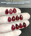 Natural Garnet Gemstone Rose Cut Pear Shape Cabochon High Quality Loose Gemstones For Jewelry Making 12x8 MM Size 11 Pcs V4325