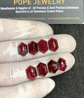 Natural Garnet Gemstone Step Cut Hexagon Shape Cabochon High Quality Loose Gemstones For Jewelry Making 12x8 MM Size 8 Pcs V4327