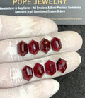 Natural Garnet Gemstone Step Cut Hexagon Shape Cabochon High Quality Loose Gemstones For Jewelry Making 12x8 MM Size 8 Pcs V4328
