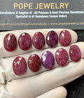 Natural Ruby Gemstone Rose Cut Oval Shape Cabochon High Quality Loose Gemstones For Jewelry Making 14x10 MM Size 10 Pcs V2614