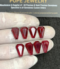 Natural Garnet Gemstone Step Cut Coffin Shape Cabochon High Quality Loose Gemstones For Jewelry Making 15x10 MM Size 8 Pcs V4330