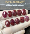 Natural Ruby Gemstone Rose Cut Oval Shape Cabochon High Quality Loose Gemstones For Jewelry Making 14x10 MM Size 10 Pcs V2615