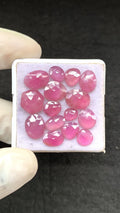 Natural Pink Sapphire Gemstone Rose Cut Fancy Shape Cabochon High Quality Loose Gemstones For Jewelry Making 7-11 MM Size 15 Pcs V2618