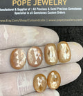 Natural Yellow Silky Sapphire Gemstone Rose Cut Mix Shape Cabochon Shape High Quality Loose Gemstones For Jewelry Making 15-18 MM Size 3 Pair V4332