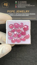 Natural Pink Sapphire Gemstone Rose Cut Fancy Shape Cabochon High Quality Loose Gemstones For Jewelry Making 8-9 MM Size 15 Pcs V2619