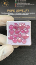 Natural Pink Sapphire Gemstone Rose Cut Fancy Shape Cabochon High Quality Loose Gemstones For Jewelry Making 8-12 MM Size 15 Pcs V2620