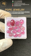 Natural Pink Sapphire Gemstone Rose Cut Fancy Shape Cabochon High Quality Loose Gemstones For Jewelry Making 8-12 MM Size 15 Pcs V2623