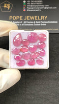 Natural Pink Sapphire Gemstone Rose Cut Fancy Shape Cabochon High Quality Loose Gemstones For Jewelry Making 8-14 MM Size 15 Pcs V2626