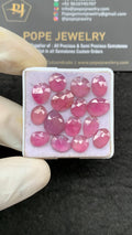Natural Pink Sapphire Gemstone Rose Cut Fancy Shape Cabochon High Quality Loose Gemstones For Jewelry Making 8-11 MM Size 15 Pcs V2628