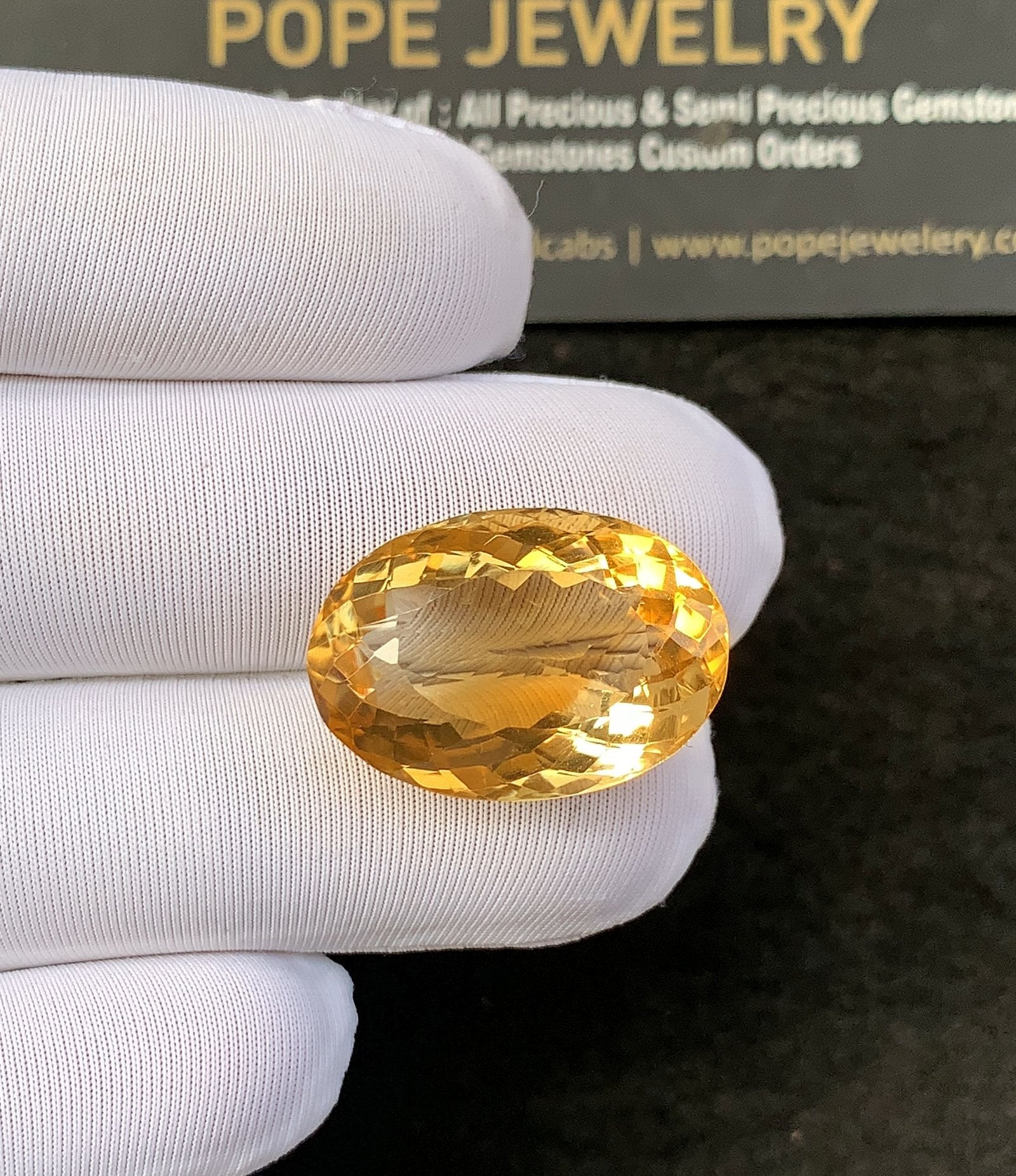 Natural Citrine Gemstone Faceted Cut Oval Shape High Quality Loose Gemstones For Jewelry Making 23x16x11 MM Size 1 Pcs SM24917