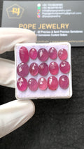 Natural Pink Sapphire Gemstone Rose Cut Fancy Shape Cabochon High Quality Loose Gemstones For Jewelry Making 8-11 MM Size 15 Pcs V2634