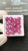 Natural Pink Sapphire Gemstone Rose Cut Fancy Shape Cabochon High Quality Loose Gemstones For Jewelry Making 8-10 MM Size 15 Pcs V2637