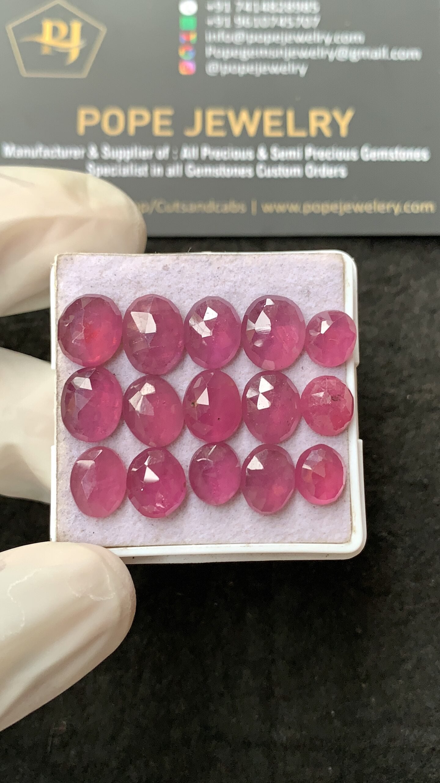 Natural Pink Sapphire Gemstone Rose Cut Fancy Shape Cabochon High Quality Loose Gemstones For Jewelry Making 8-10 MM Size 15 Pcs V2640