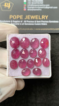 Natural Pink Sapphire Gemstone Rose Cut Fancy Shape Cabochon High Quality Loose Gemstones For Jewelry Making 8-10 MM Size 15 Pcs V2641