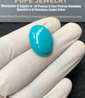Natural Tibetan Turquoise Smooth Oval Gemstone Cabochon High Quality Loose Gemstones For Jewelry Making 23x16x7 MM Size V2650