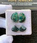Natural Tibetan Turquoise Gemstone Smooth Pear Shape Cabochon High Quality Loose Gemstones For Jewelry Making 10-16 MM Size 2 Pair V2680