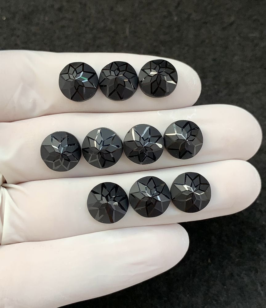 Black Spinel Gemstone Natural Black Spinel Precision Cut Round Shape Gemstone 10 MM 10 Pcs High Quality Wholesale gems SM23898