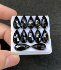 Black Spinel Gemstone Natural Black Spinel Rose Cut Pear Shape Gemstone 15x7 MM 12 Pcs High Quality Wholesale gems SM23912