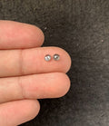 Natural Salt And Paper Diamond Gemstone Rose Cut Round Shape Cabochon High Quality Loose Gemstones For Jewelry Making 4 MM Size 2 Pcs SM23921
