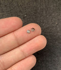 Natural Salt And Paper Diamond Gemstone Rose Cut Round Shape Cabochon High Quality Loose Gemstones For Jewelry Making 3-4 MM Size 2 Pcs SM23922