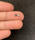 Natural Salt And Paper Diamond Gemstone Rose Cut Round Shape Cabochon High Quality Loose Gemstones For Jewelry Making 3-4 MM Size 2 Pcs SM23934