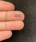 Natural Salt And Paper Diamond Gemstone Rose Cut Round Shape Cabochon High Quality Loose Gemstones For Jewelry Making 3-4 MM Size 2 Pcs SM23935